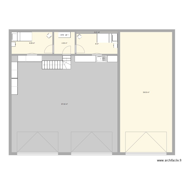 Sanix rez sup chambre. Plan de 0 pièce et 0 m2