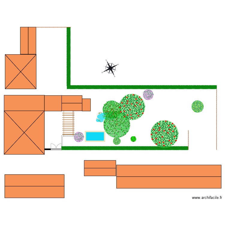 piscine. Plan de 0 pièce et 0 m2