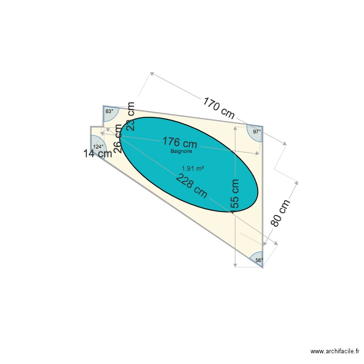 Baignoire implantation NEW. Plan de 0 pièce et 0 m2