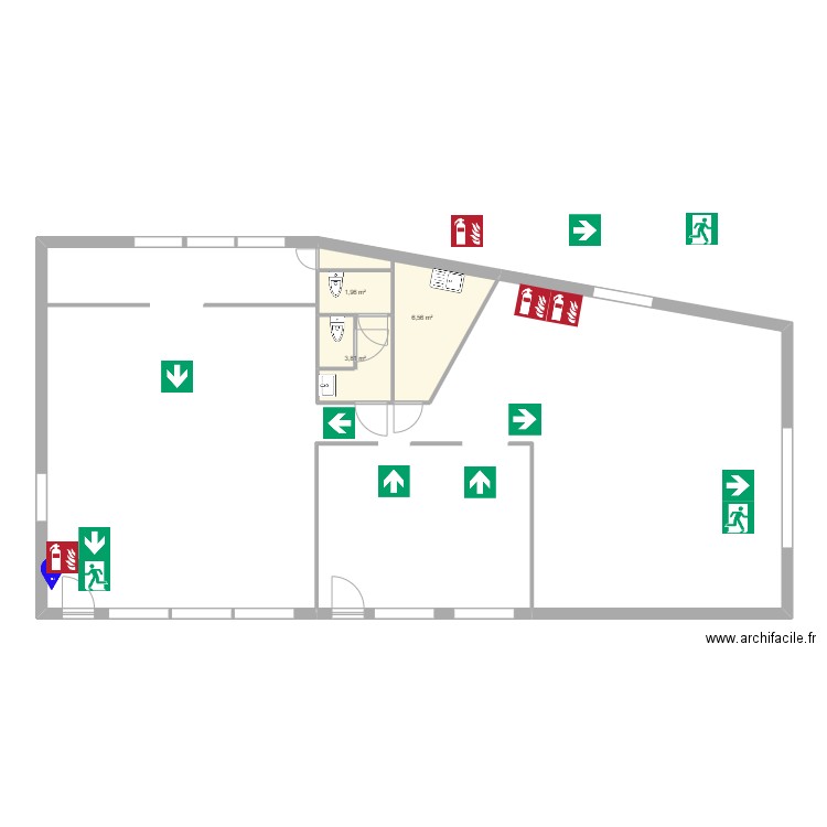 plan rdc mediff 1. Plan de 3 pièces et 12 m2