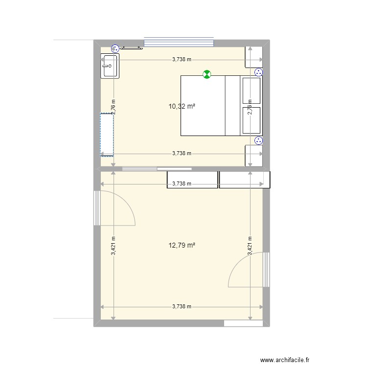 Modif garage. Plan de 0 pièce et 0 m2