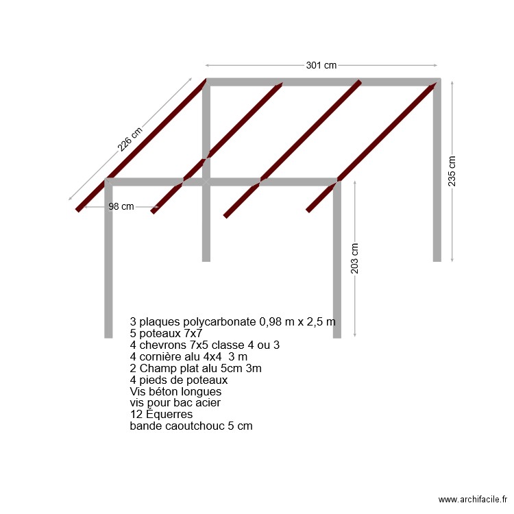 pergola Léna. Plan de 0 pièce et 0 m2