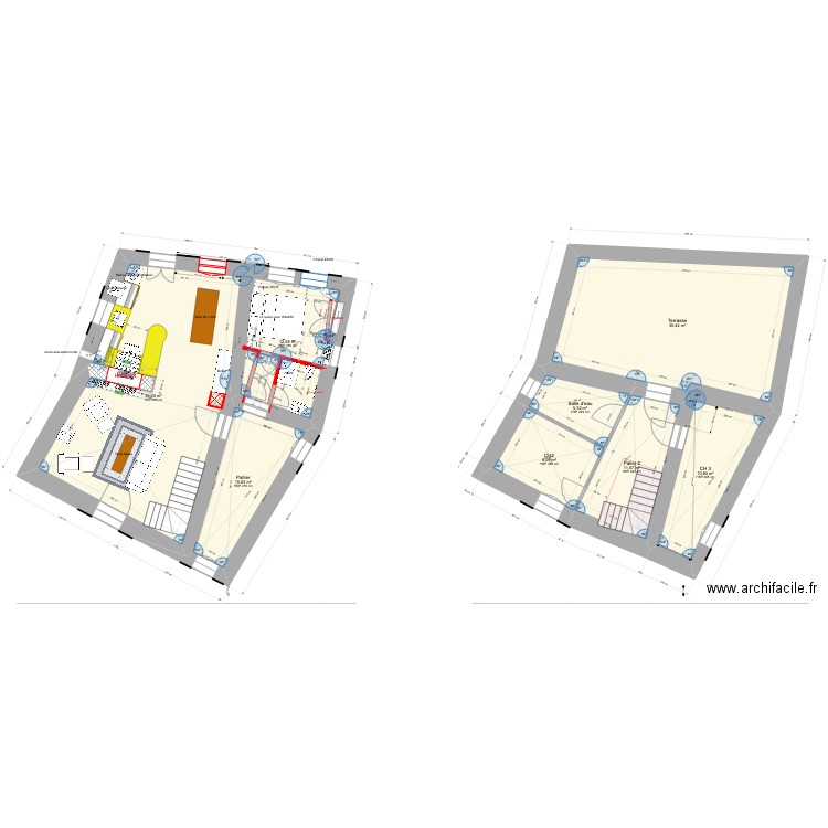 3_plan_projet CH Amis+SdE WC_Rivières. Plan de 0 pièce et 0 m2