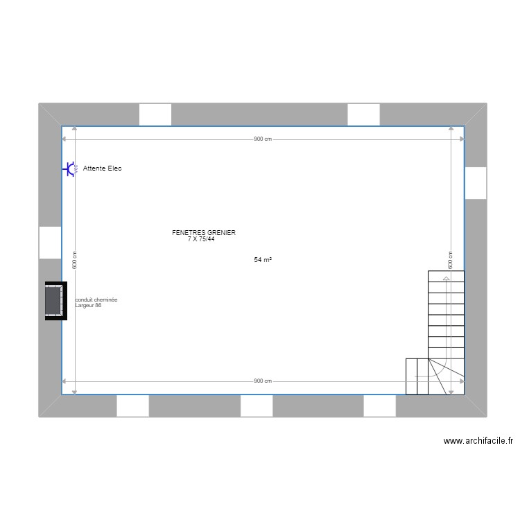 masse grenier. Plan de 0 pièce et 0 m2