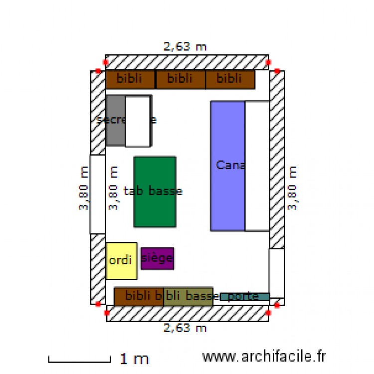 Bureau. Plan de 0 pièce et 0 m2