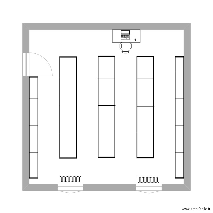 ARCHIVES. Plan de 1 pièce et 36 m2