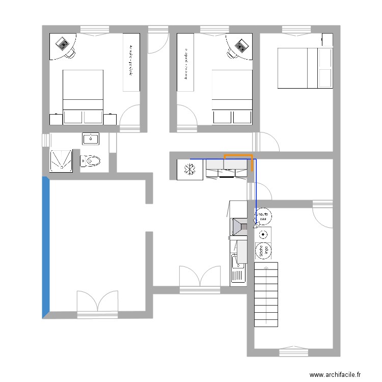 chambre 1. Plan de 0 pièce et 0 m2