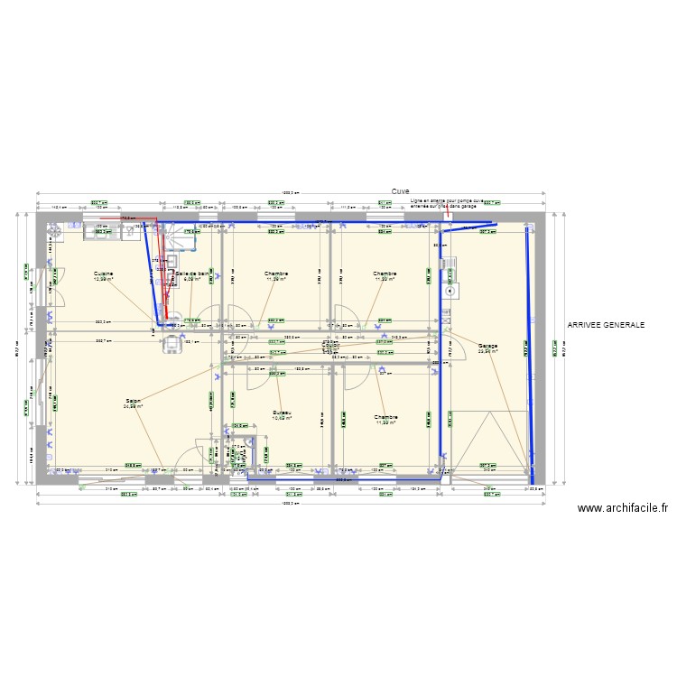 Melay Chauffage central. Plan de 0 pièce et 0 m2