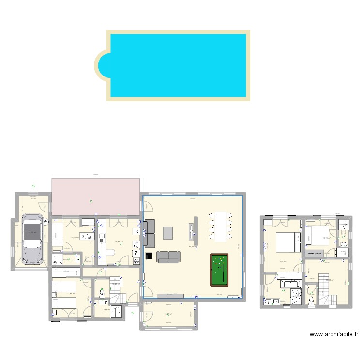 St Aygulf 2. Plan de 13 pièces et 181 m2