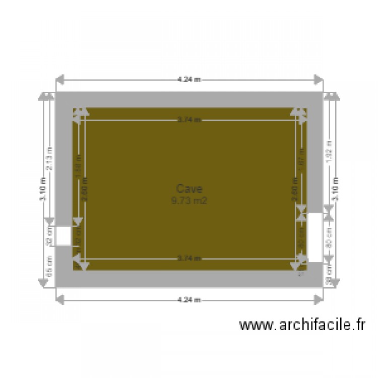 Cave. Plan de 0 pièce et 0 m2