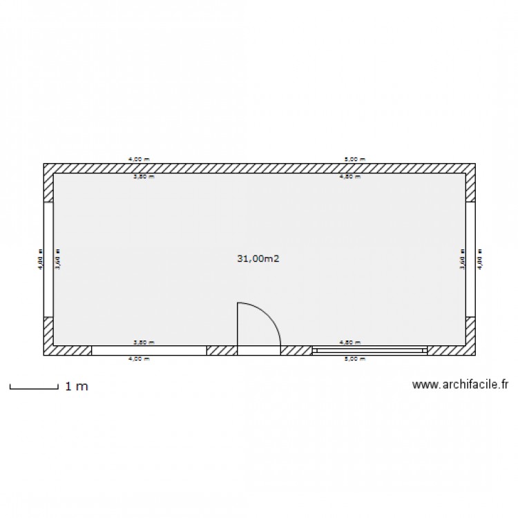 garage 1 pente. Plan de 0 pièce et 0 m2