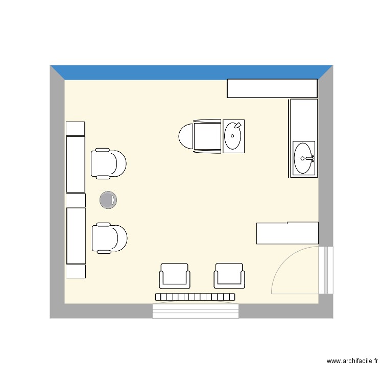 Salon coiffure. Plan de 0 pièce et 0 m2