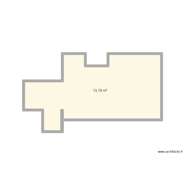 Plan Chambre 1 . Plan de 1 pièce et 13 m2