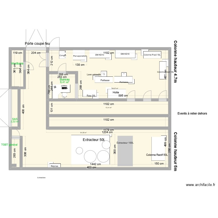 hall pilote 16/01/25 BIS. Plan de 7 pièces et 164 m2