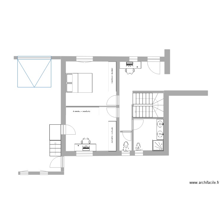 Aménagement dressing. Plan de 0 pièce et 0 m2