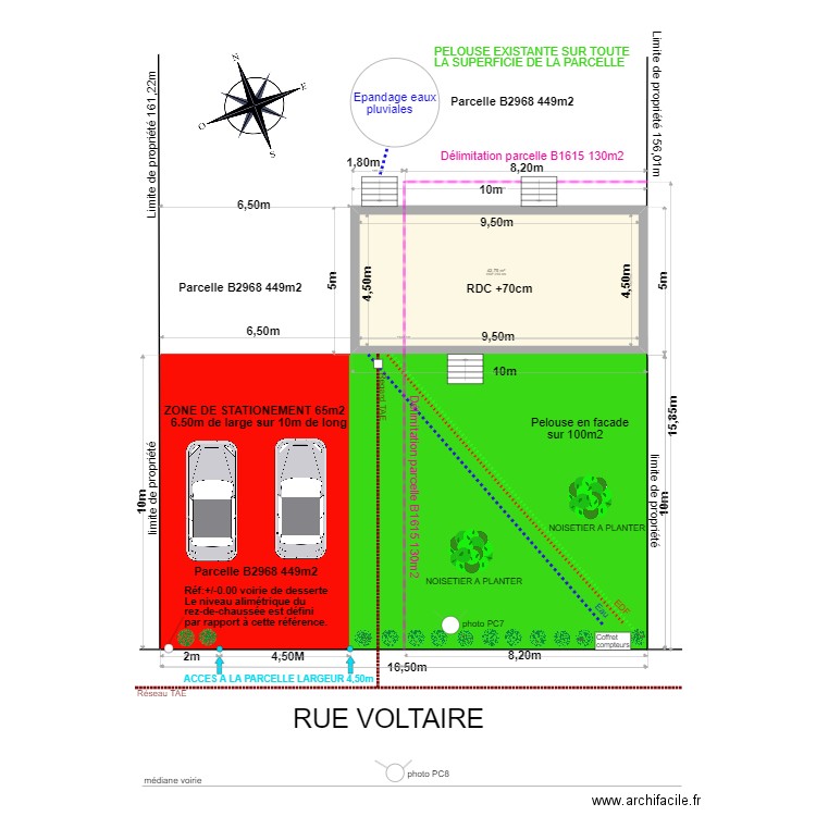 dp2. Plan de 3 pièces et 206 m2