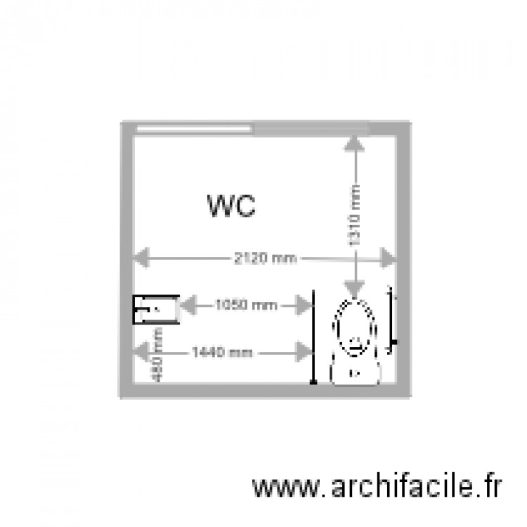 wc handicapé. Plan de 0 pièce et 0 m2