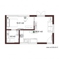 plan 2 appartement 36m2 infographie