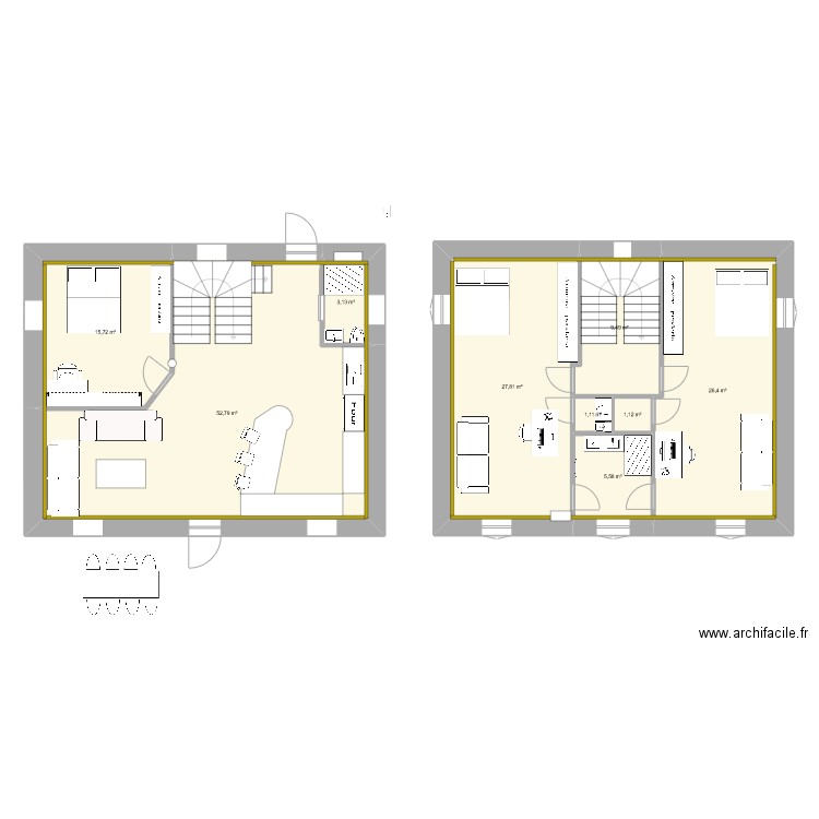 argentat. Plan de 9 pièces et 143 m2