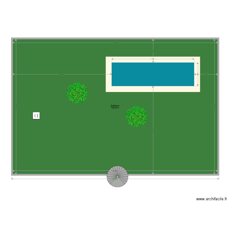 Piscine. Plan de 0 pièce et 0 m2