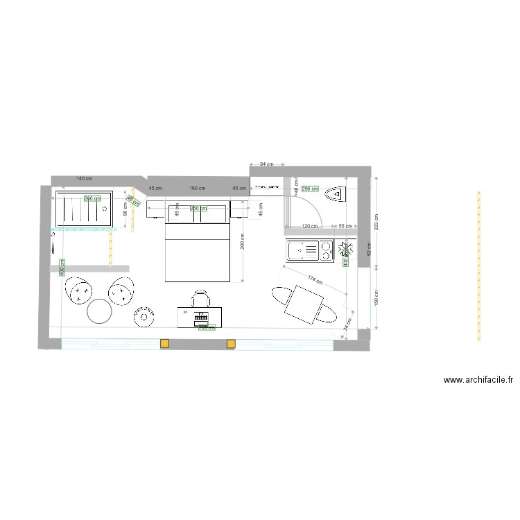 Studio 2. Plan de 0 pièce et 0 m2