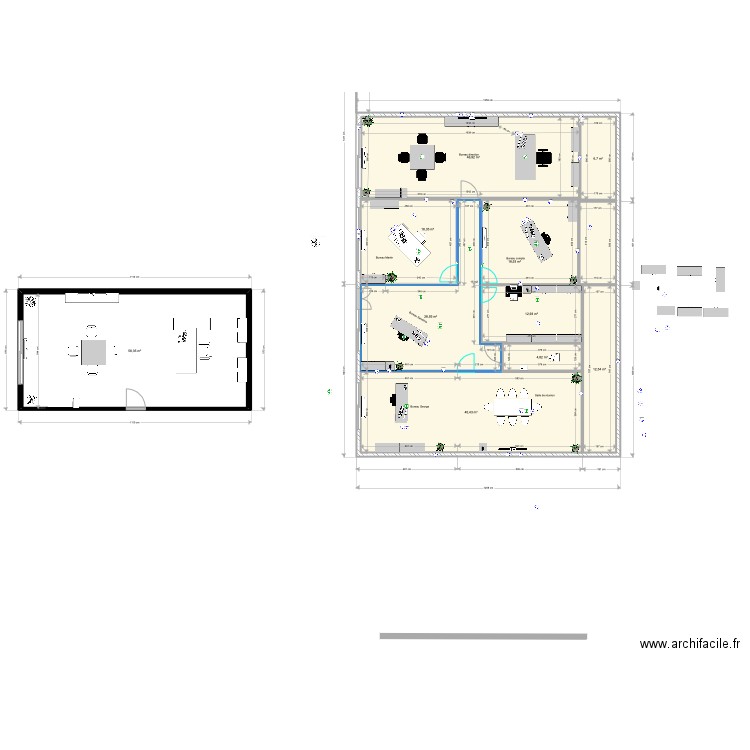 bureau V2. Plan de 0 pièce et 0 m2