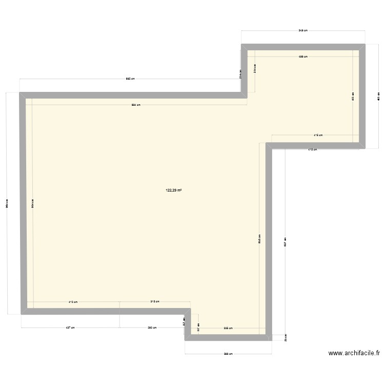 casou et stide0. Plan de 1 pièce et 122 m2