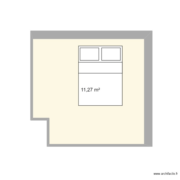 chambre PARENTS. Plan de 1 pièce et 11 m2