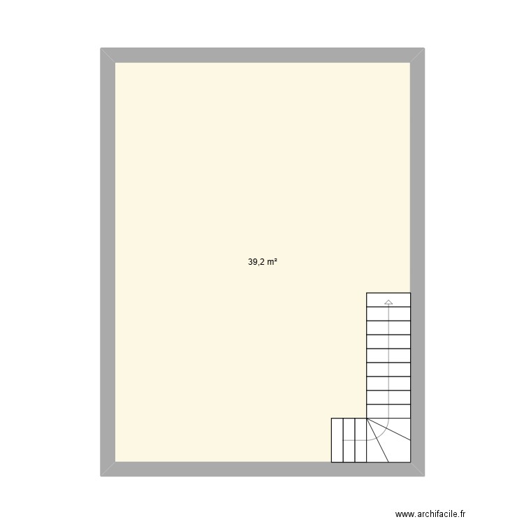 PROJET25. Plan de 1 pièce et 39 m2