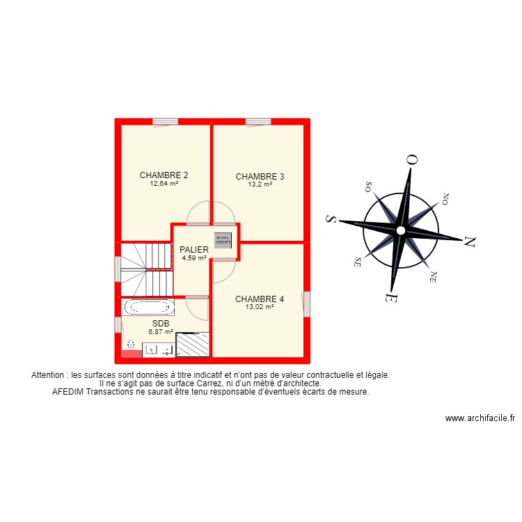 BI 21658 - . Plan de 16 pièces et 171 m2