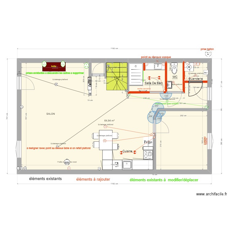 RDC ste jalle-19fev2022-electricité. Plan de 0 pièce et 0 m2