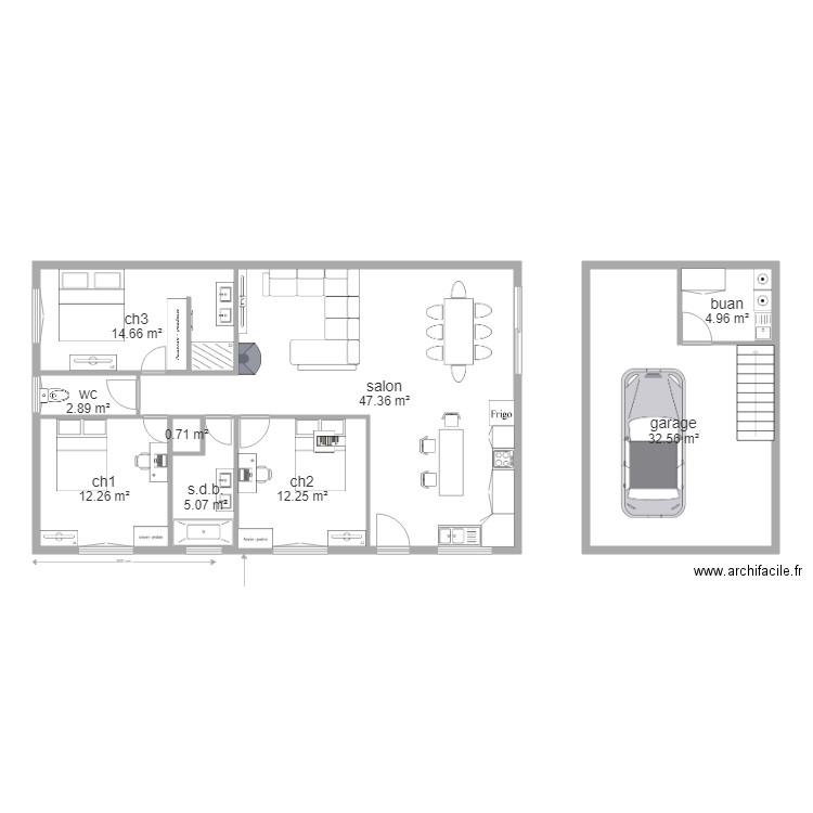 maison ste1. Plan de 0 pièce et 0 m2