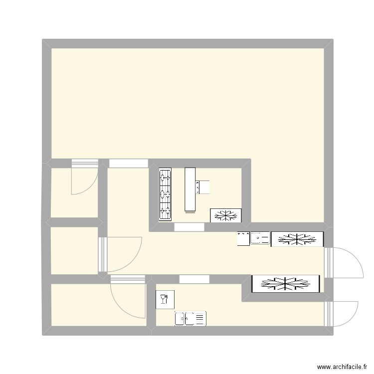 La Maison. Plan de 6 pièces et 36 m2