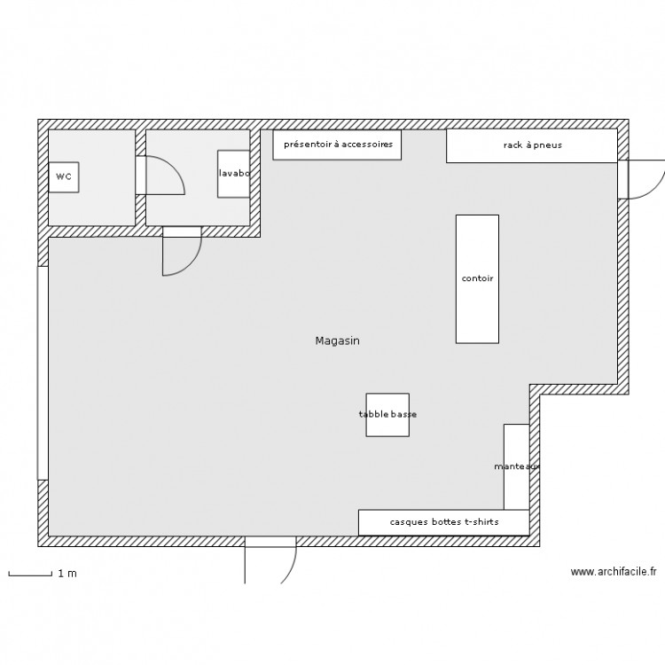 plan du magasin. Plan de 0 pièce et 0 m2