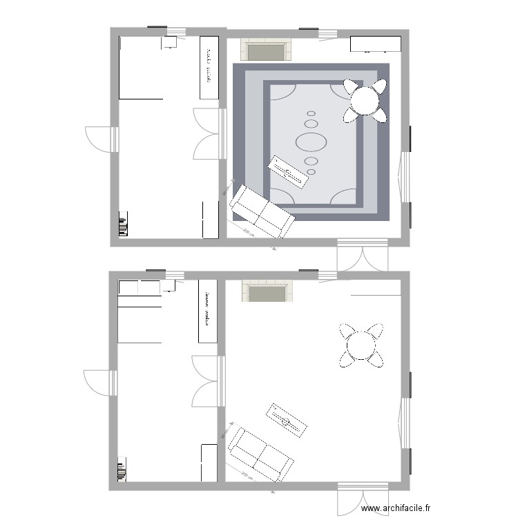 plan chambre salon 2. Plan de 0 pièce et 0 m2