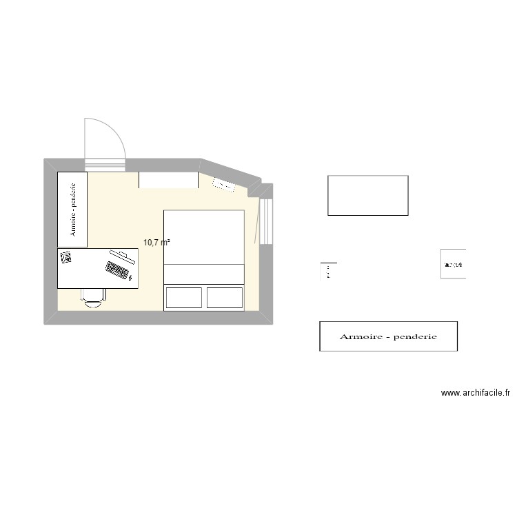 chambre. Plan de 0 pièce et 0 m2