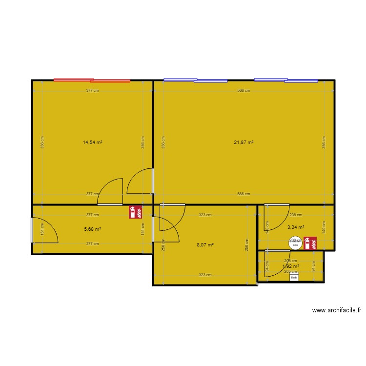 BUREAU PERPIGNAN. Plan de 0 pièce et 0 m2