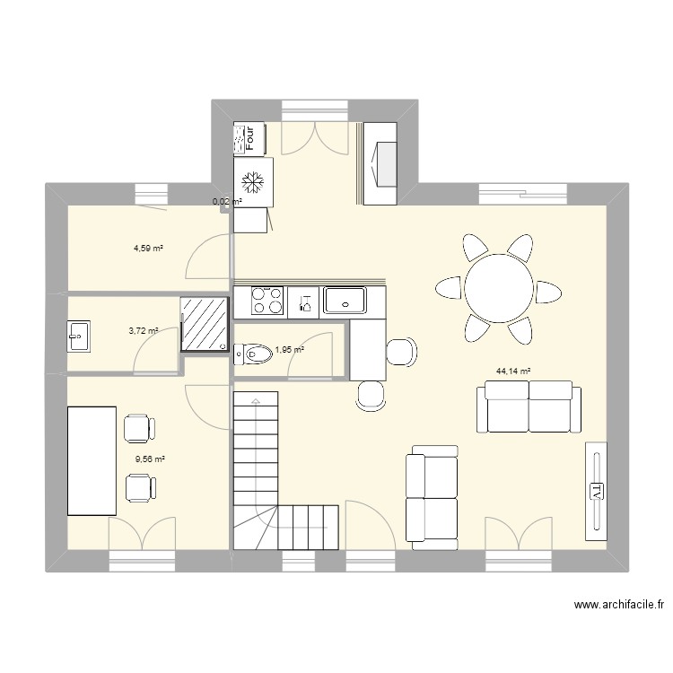 Maison Chatbeaupemontlain - amenagement. Plan de 0 pièce et 0 m2