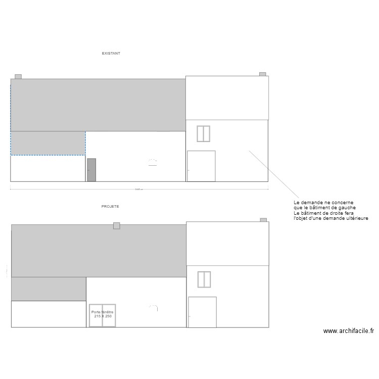 Façade Nord Est. Plan de 0 pièce et 0 m2