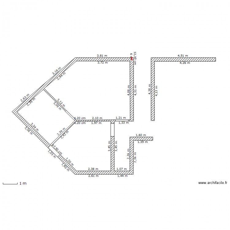 extention. Plan de 0 pièce et 0 m2