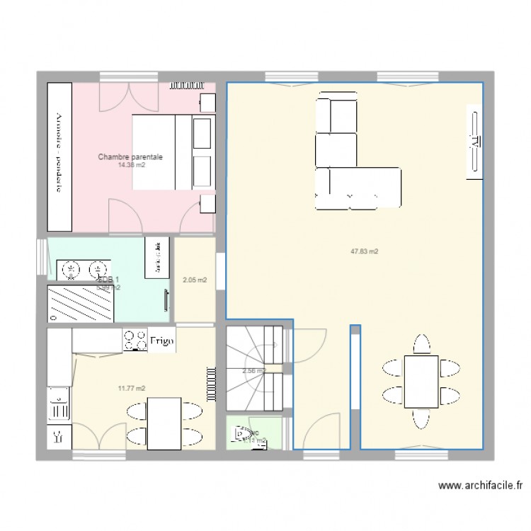 Plan maison RDC. Plan de 0 pièce et 0 m2