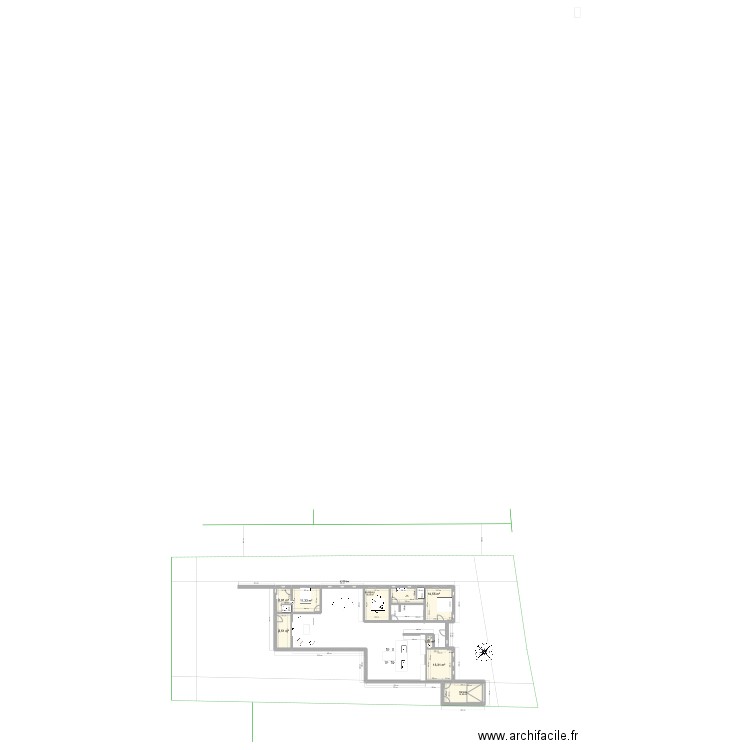 Maison II V3. Plan de 9 pièces et 90 m2