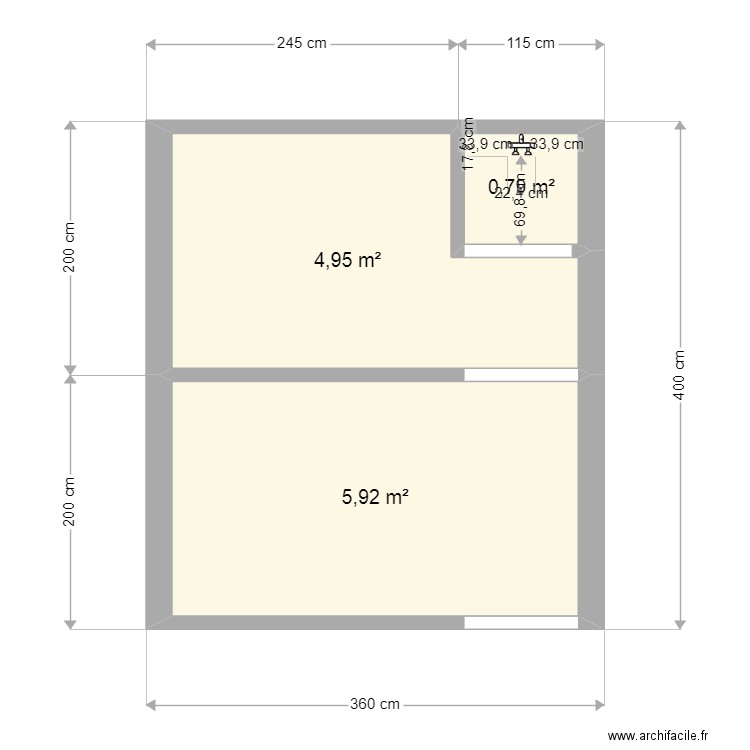 4 * 3.60. Plan de 0 pièce et 0 m2