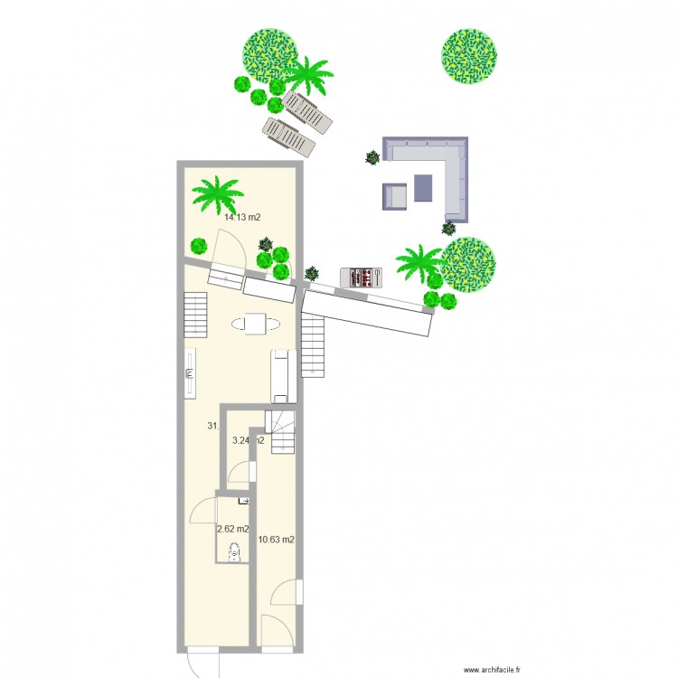 celleneuve Appt rdc 2. Plan de 0 pièce et 0 m2