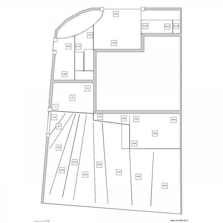 COURBE DE NIVEAU. Plan de 0 pièce et 0 m2