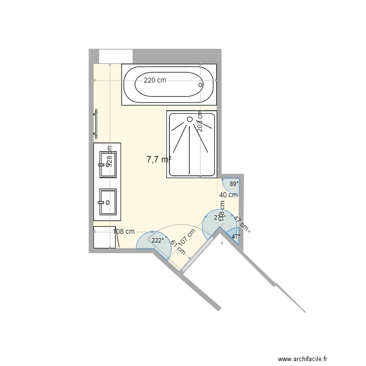 sdb lucie. Plan de 0 pièce et 0 m2