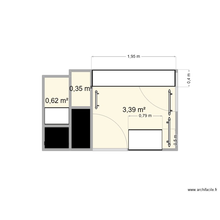 placard epi. Plan de 5 pièces et 5 m2