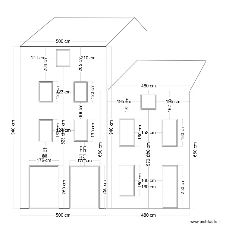 plan de façade castres. Plan de 0 pièce et 0 m2