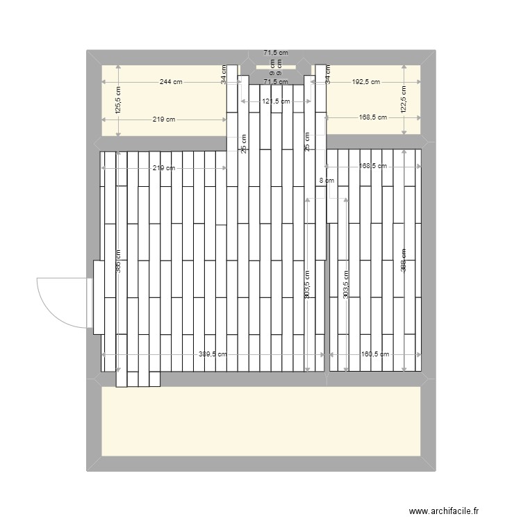 Bureau Nicolas. Plan de 3 pièces et 35 m2