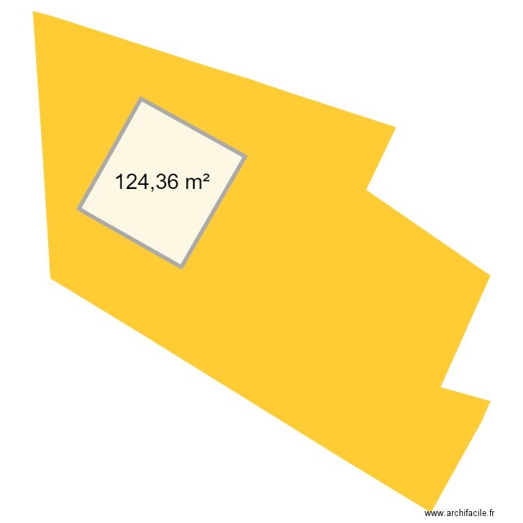 demande pour terrasse. Plan de 1 pièce et 124 m2